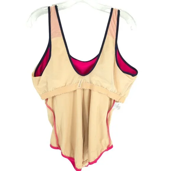 Lands' End Swim suit Pink One Piece Summer Vacation Pool Party Ocean Modest 22W - Picture 13 of 16